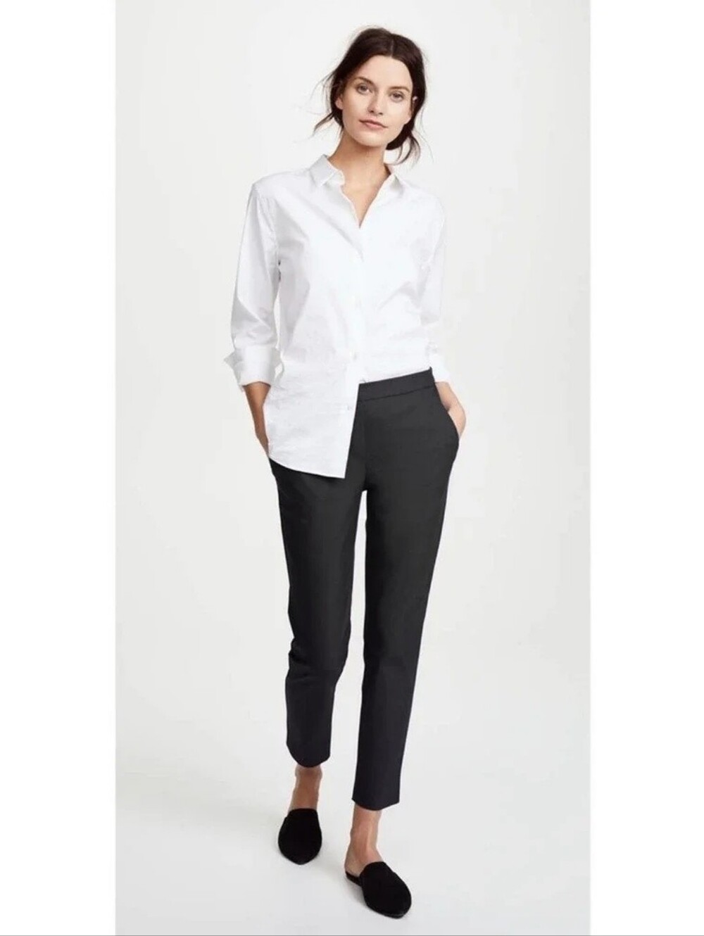 $275 Theory Thaniel Kenett Pants Size 0 Tapered Slim Crop Ankle Stretch